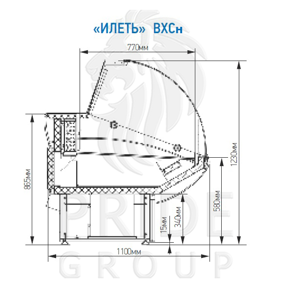 Витрина холодильная МХМ Илеть ВХСн-3,0