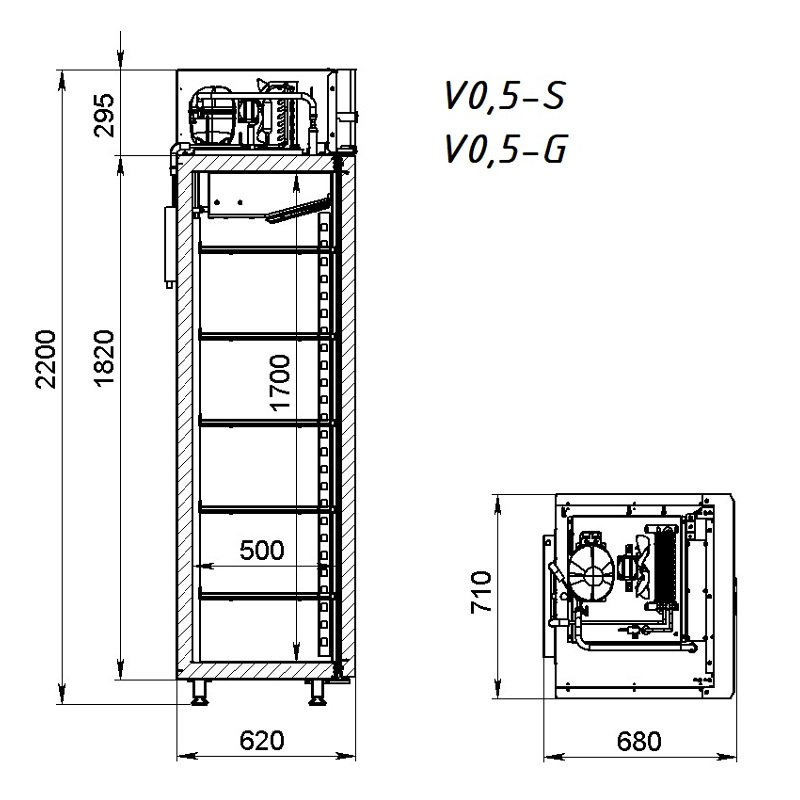 Шкаф холодильный ARKTO V 0,5-S