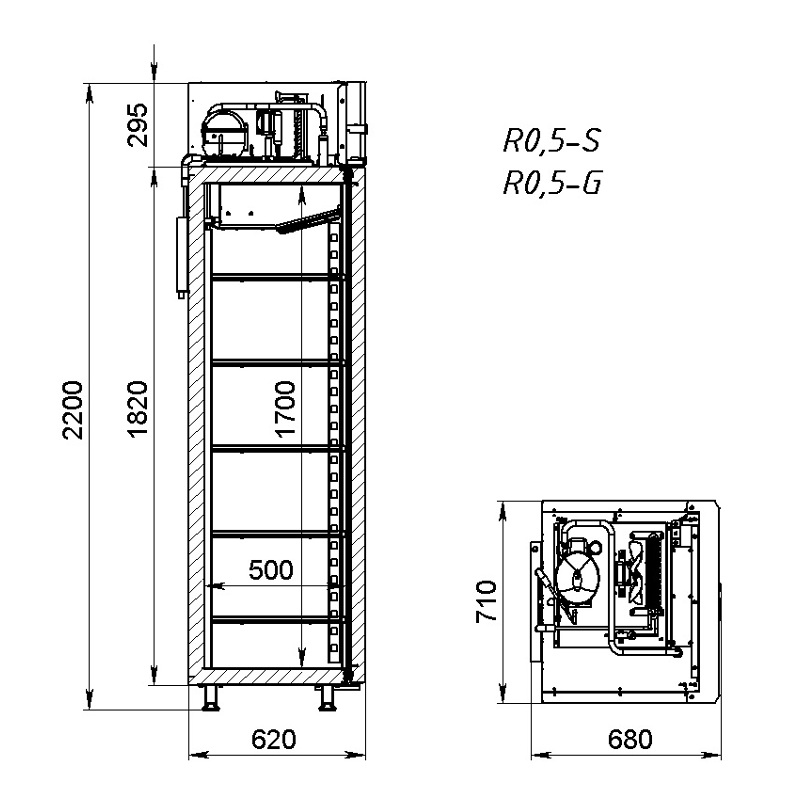 Шкаф холодильный ARKTO R 0,5-G