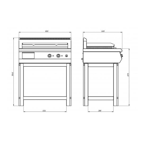 Жарочная поверхность Grill Master газовая Ф2ПЖЭ/600 (открытый стенд)