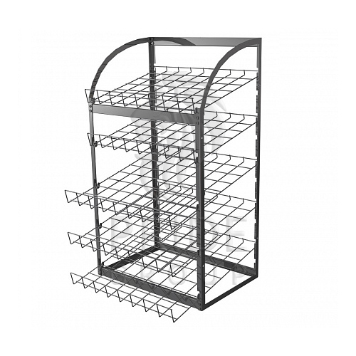 Стенд настольный с сетчатыми полками 400х280 мм h 700 мм RAL