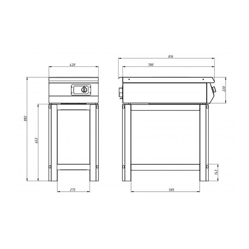 Плита индукционная Ф1ИП/800 (на подставке, для WOK)