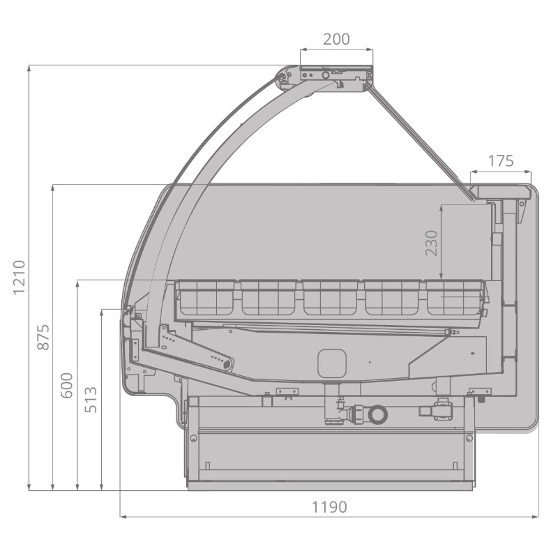 Витрина тепловая Brandford AURORA 125 мармит